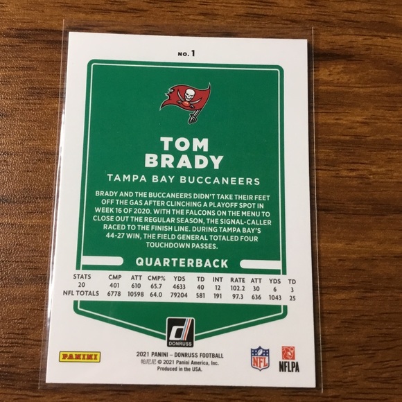 NFL Tom Brady Base no.1 - Picture 2 of 2